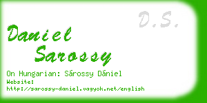 daniel sarossy business card
